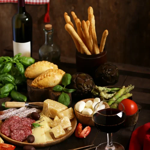 Fournisseur italien PACA 3 | Dolce Parma italian-antipasto-featuring-cheese-breadsticks-c-2026-03-19-22-43-10-utc